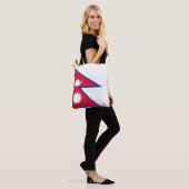 Nepal vlag tote bag (Op model)