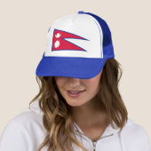 Nepal vlag trucker pet (In situ)