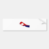 Nepal — vlag — volledige grootte bumpersticker (Voorkant)