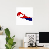 Nepal — vlag — volledige grootte poster (Thuiskantoor)