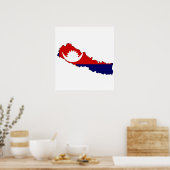 Nepal — vlag — volledige grootte poster (Keuken)