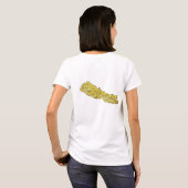 Nepal vlag x kaart T-shirt (Achterkant volledig)