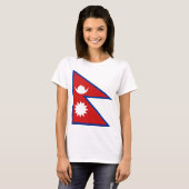 Nepal vlag x kaart T-shirt (Voorkant volledig)