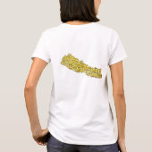 Nepal vlag x kaart T-shirt (Achterkant)