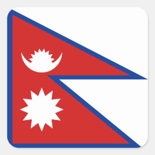 Nepal-vlaggen Vierkante Sticker