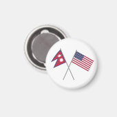Nepalees-Amerikaan Magneet (Voorkant / Achterkant)