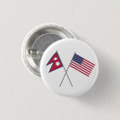 Nepalees-Amerikaan Ronde Button 3,2 Cm (Voorkant /achterkant)