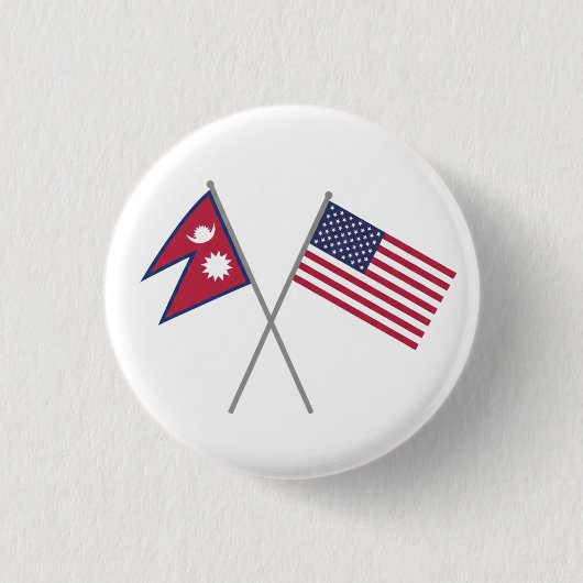 Nepalees-Amerikaan Ronde Button 3,2 Cm (Voorkant)