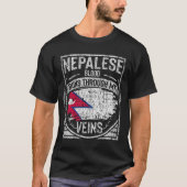 Nepalees bloed loopt door mijn zegen t-shirt (Voorkant)