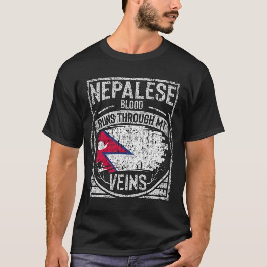 Nepalees bloed loopt door mijn zegen t-shirt (Voorkant)