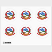 Nepalees embleem, Nepal Ronde Sticker (Vel)
