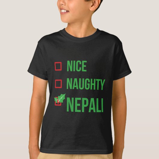 Nepalees Grappig Nepal Pajama Kerstcadeau T-shirt (Voorkant)