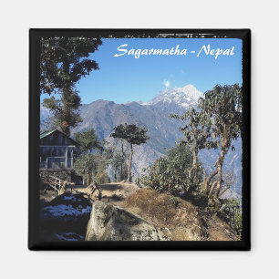 Nepalees huis, Everest tocht, Himalaya - Nepal Magneet