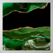 Nepaleisgroene gemarmerde agaat Contemporary Poster (Voorkant)