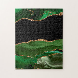 Nepaleisgroene gemarmerde agaat moderne legpuzzel