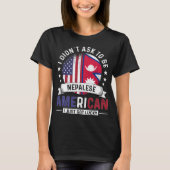 Nepalese Amerikaanse vlaggen Pride Land Nepal T-shirt (Voorkant)