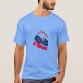 Nepalese bergvlag t-shirt (Voorkant)