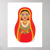Nepalese Bruid Matryoshka Poster (Voorkant)