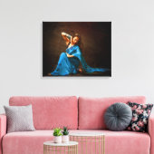 Nepalese danseres canvas afdruk (Insitu (Woonkamer))