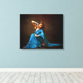 Nepalese danseres canvas afdruk (Insitu (Houten vloer))