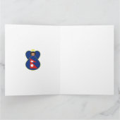 Nepalese engel Chanoeka vlag gepersonaliseerd Kaart (Binnen)