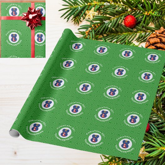 Nepalese engel kerst vlag gepersonaliseerd cadeaupapier