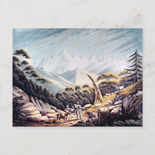 Nepalese Herdsmen in de Himalaya, 1826 Briefkaart