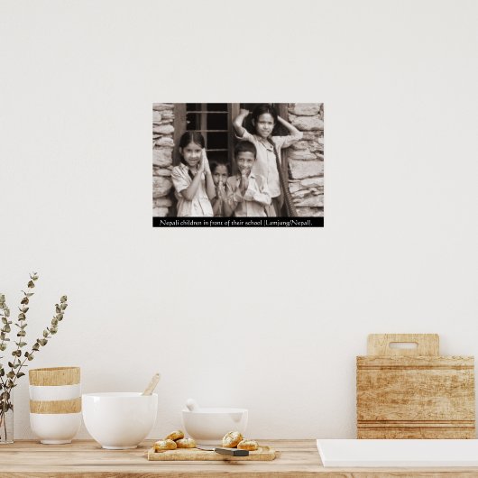 Nepalese kinderen voor hun school poster (Keuken)