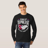 Nepalese Nepal Nepalese Flag Half Nepalese T-shirt (Voorkant volledig)