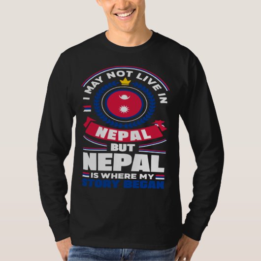 Nepalese Nepal Nepalese Flag Quote T-shirt (Voorkant)