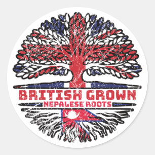 Nepalese Nepal UK - Britse boom Ronde Sticker