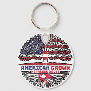 Nepalese Nepal US American USA United States Tree Sleutelhanger