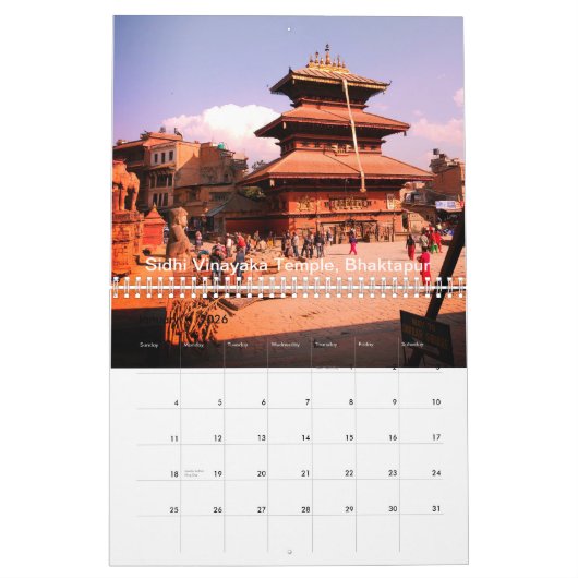 Nepalese rondleiding kalender (Jan 2026)