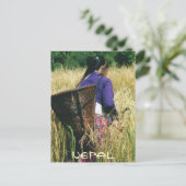 Nepalese vetkaart briefkaart (Staand voorkant)