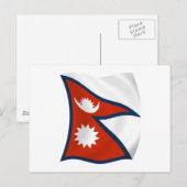 Nepalese Vlag Ansichtkaart Briefkaart (Voorkant / Achterkant)