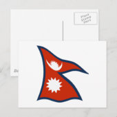 Nepalese Vlag Ansichtkaart Briefkaart (Voorkant / Achterkant)