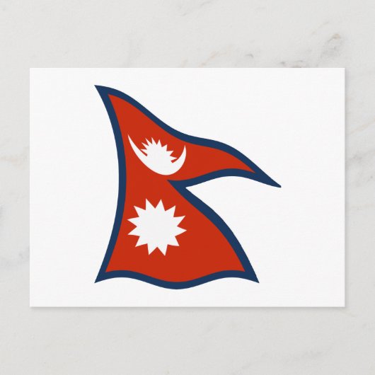 Nepalese Vlag Ansichtkaart Briefkaart (Voorkant)