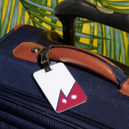 Nepalese vlag bagagelabel