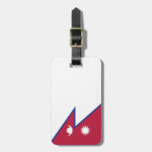 Nepalese vlag bagagelabel (Voorkant verticaal)