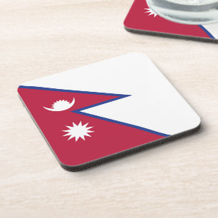 Nepalese vlag bier onderzetter
