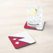 Nepalese vlag bier onderzetter (Rechterzijde)