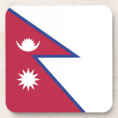 Nepalese vlag bier onderzetter (Voorkant)