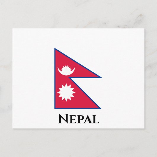 Nepalese vlag briefkaart (Voorkant)