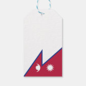 Nepalese vlag cadeaulabel (Achterkant)
