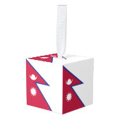 Nepalese vlag decoratie (Voorkant hoekig)