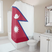 Nepalese vlag douchegordijn (In situ)