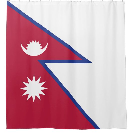 Nepalese vlag douchegordijn (Voorkant)