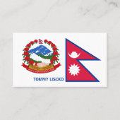 Nepalese vlag & embleem, vlag van Nepal Visitekaartje (Voorkant)