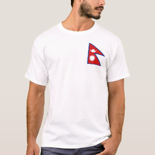 Nepalese vlag en kaart T-shirt