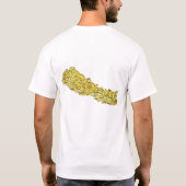 Nepalese vlag en kaart T-shirt (Achterkant)